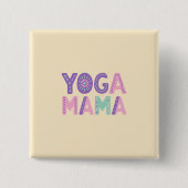 Yoga Mama Pastel Button Abzeichen (Vorderseite)