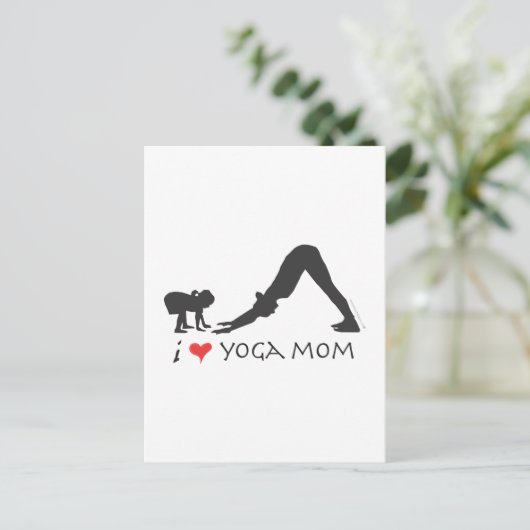 Yoga-Mama Postkarte (Stehend Vorderseite)