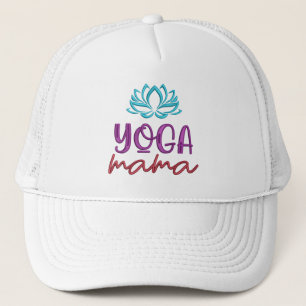 Yoga Mama Quote Lotus Blume Truckerkappe