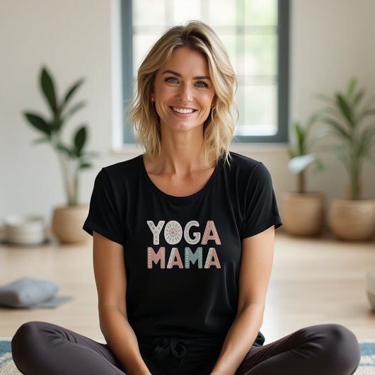 Yoga Mama Retro Boho Frauen T-Shirt