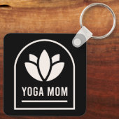 Yoga-Mama Yogi-Mutter Schlüsselanhänger (Rückseite)