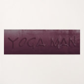 Yoga Man Lila Grau rustikal Yogamatte (Vorderseite (Horizontal))