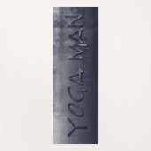 Yoga Man Navy Blue Grau rustikal Yogamatte (Vorderseite)