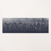 Yoga Man Navy Blue Grau rustikal Yogamatte (Vorderseite (Horizontal))