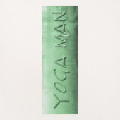 Yoga Man Pistachio Gray Weiß rustikal Yogamatte (Vorderseite)
