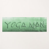 Yoga Man Pistachio Gray Weiß rustikal Yogamatte (Vorderseite (Horizontal))