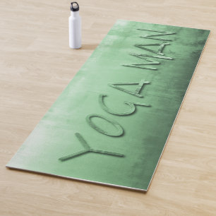 Yoga Man Pistachio Gray Weiß rustikal Yogamatte