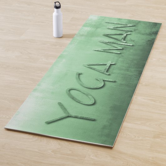Yoga Man Pistachio Gray Weiß rustikal Yogamatte (Beispiel)