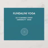 Yoga Mandala benutzerdefinierter Text Flyer (Hinten)