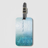 Yoga Mandala Boho Geist Gepäckanhänger (Vorderseite Vertikal)