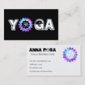 *~* Yoga-Mandala-Lehrer-Lehrer Lotus OM Visitenkarte (Vorne/Hinten)