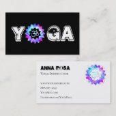 *~* Yoga Mandala Lehrerin Lehrerin Lotus OM Visitenkarte (Vorne/Hinten)