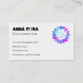 *~* Yoga Mandala Lehrerin Lehrerin Lotus OM Visitenkarte (Rückseite)