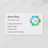 *~* Yoga Mandala Lotus Dozentin Om Om Visitenkarte (Rückseite)