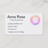 *~* Yoga Mandala Lotus Lehrerin Lehrerin Om Om Visitenkarte (Rückseite)