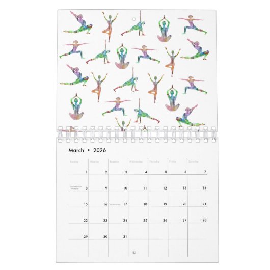 Yoga, Mandala, Meditation  Kalender (Mär 2026)