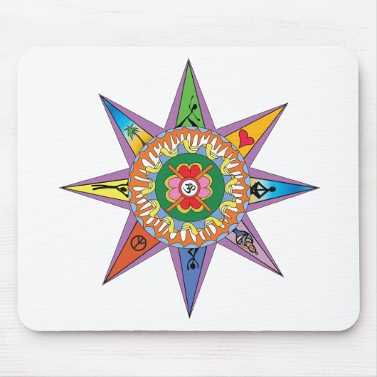 Yoga-Mandala Mousepad (Vorne)