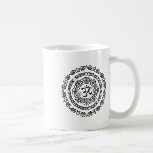 Yoga-Mandala Om-Symbol Buddha Yogi-Geschenk Kaffeetasse (Rechts)