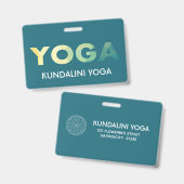 Yoga Mandala Personal Trainer Ausweis (Vorder- & Rückseite)