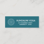 Yoga Mandala Personal Trainer Business Card Mini Visitenkarte (Rückseite)