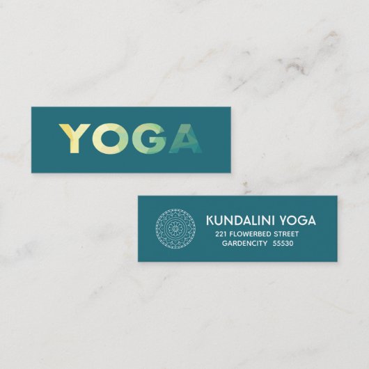 Yoga Mandala Personal Trainer Mini Visitenkarte (Vorne/Hinten)