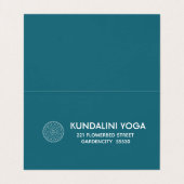 Yoga Mandala personali Trainer Yogi Visitenkarten (Innenseite Aufgefaltet)