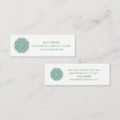 Yoga Mandala Symbol des Universums Mini Visitenkarte (Vorne/Hinten)