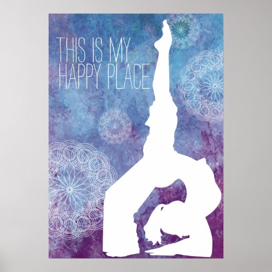 Yoga Mandala Wasserfarbe individuell anpassbar | P Poster (Vorne)
