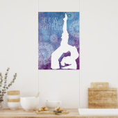 Yoga Mandala Wasserfarbe individuell anpassbar | P Poster (Küche)