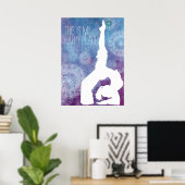 Yoga Mandala Wasserfarbe individuell anpassbar | P Poster (Heimbüro)