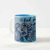 Yoga Mantra Kaffeetasse (Vorderseite Links)