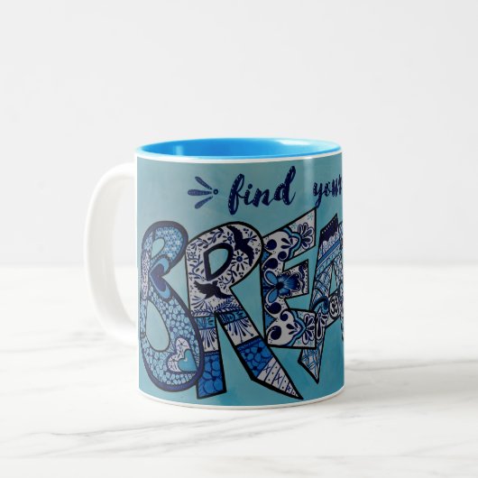Yoga Mantra Kaffeetasse (Vorderseite Links)