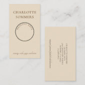 Yoga Massage Henna Hands Visitenkarte (Vorne/Hinten)