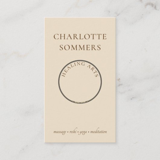 Yoga Massage Henna Hands Visitenkarte (Vorderseite)