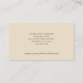 Yoga Massage Mehndi Henna Hands Business Card Visitenkarte (Rückseite)