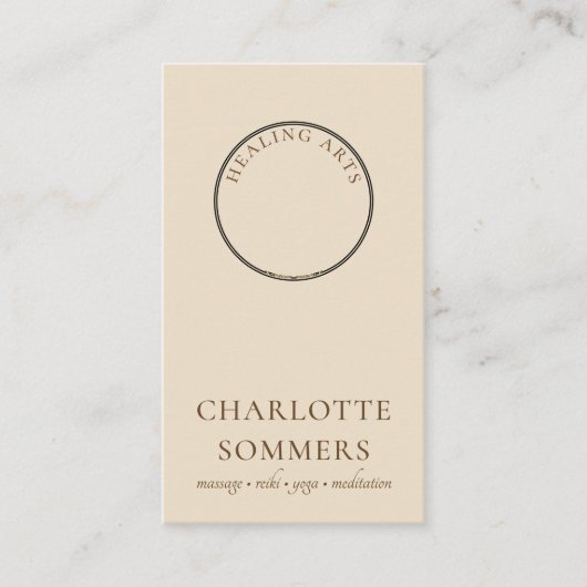 Yoga Massage Mehndi Henna Hands Business Card Visitenkarte (Vorderseite)