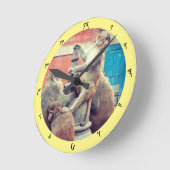 Yoga Master sagt: Der Himalaya, Nepal/Tibet Runde Wanduhr (Winkel)