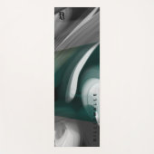 Yoga Mat Abstrakt Art Black Green Emerald Yogamatte (Vorderseite)