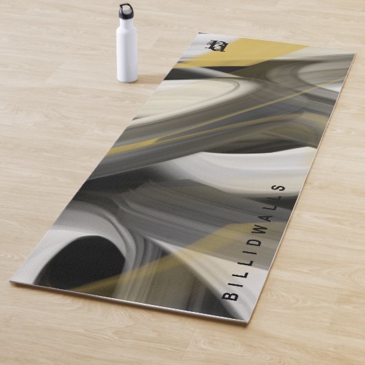 Yoga Mat Abstrakt Art Schwarz-weiß Gold Yogamatte (Beispiel)