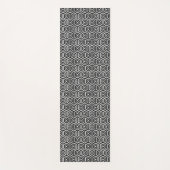 Yoga Mat Black White Hexagon Geometric Pattern Yogamatte (Vorderseite)