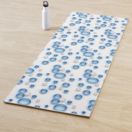 Yoga Mat - Blasen in Blau und Weiß Yogamatte