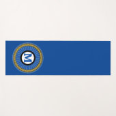 Yoga Mat - Blue Stripe Personalisiert - Initial hi Yogamatte (Vorderseite (Horizontal))