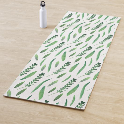 Yoga Mat - Green Leaves Pattern Yogamatte (Beispiel)