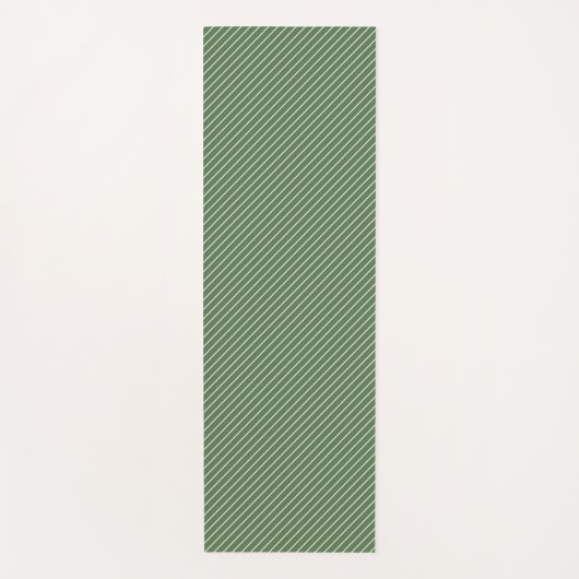 Yoga Mat - Green Stripe Patterns Yogamatte (Vorderseite)