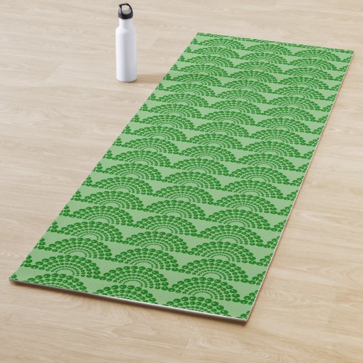 Yoga Mat - Grüne Lüfterform gepolstert Yogamatte (Beispiel)