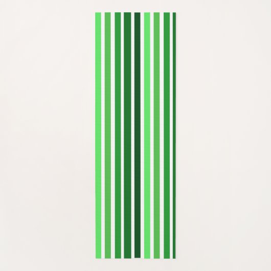Yoga Mat - Grüne Streifen in fünf Schattierungen Yogamatte (Vorderseite)