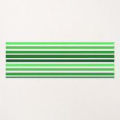 Yoga Mat - Grüne Streifen in fünf Schattierungen Yogamatte (Vorderseite (Horizontal))