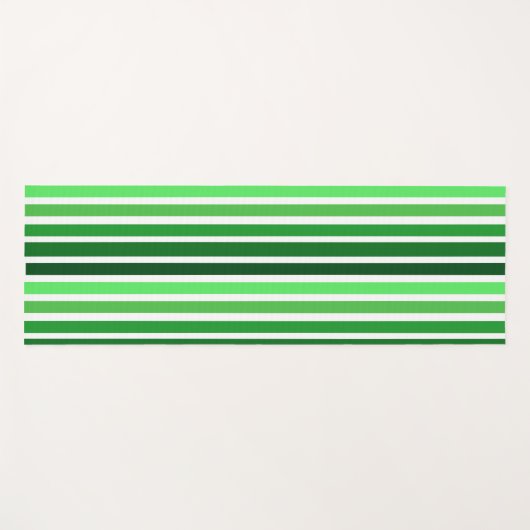 Yoga Mat - Grüne Streifen in fünf Schattierungen Yogamatte (Vorderseite (Horizontal))