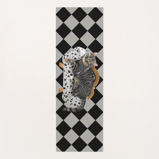 Yoga Mat Lazy Cat Diamond Hatch Yogamatte (Vorderseite)