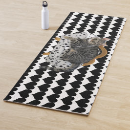 Yoga Mat Lazy Cat w/Hearts Yogamatte